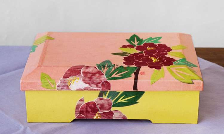 Hanji Minhwa Peony Yedan Box