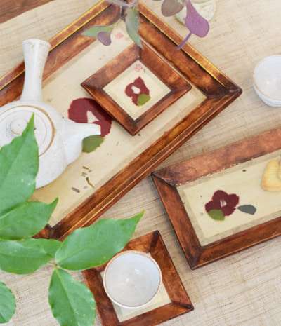 花文様盆ギフトセット