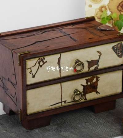 パング大岩刻画 ミニ引き出し収納(2段)