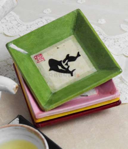 Five-Color Whale Tea Coaster