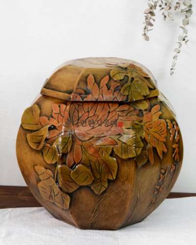 菊花模様 米びつ 40kg