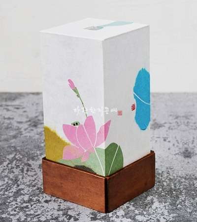蓮花韓紙ランプ（ミニ）3