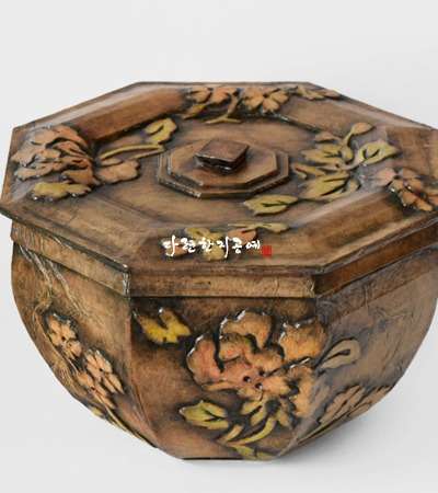 牡丹花の壺型茶器収納ケース