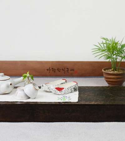 木目調ロング茶卓