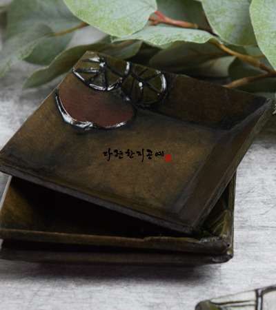 柿木の茶托