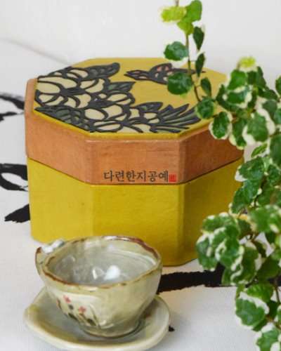 Butterfly Pattern Tea Caddy (Small)