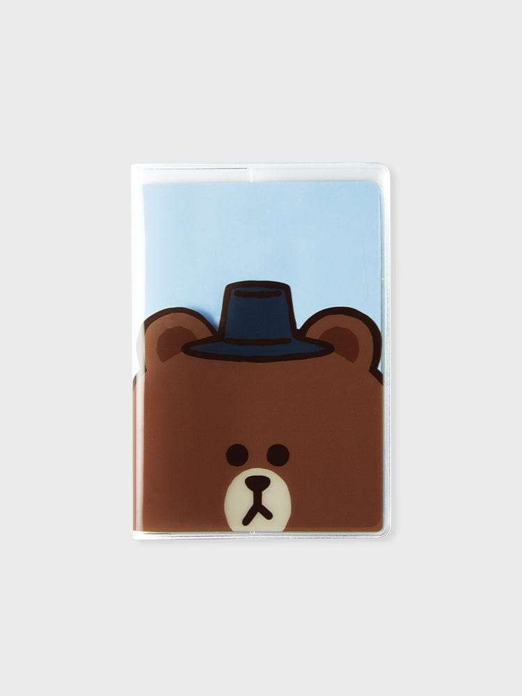 LINE Friends Brown Tourist Passport Wallet