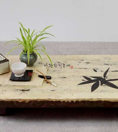 Bamboo Low Table (Log-shaped)