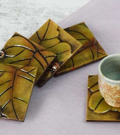 Grape Leaf Tea Coaster