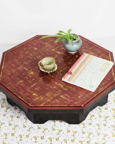 Vintage Octagonal Low Table (Red)