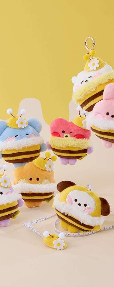 BT21 ミニニ ハニービー ぬいぐるみ メジャー キーリング