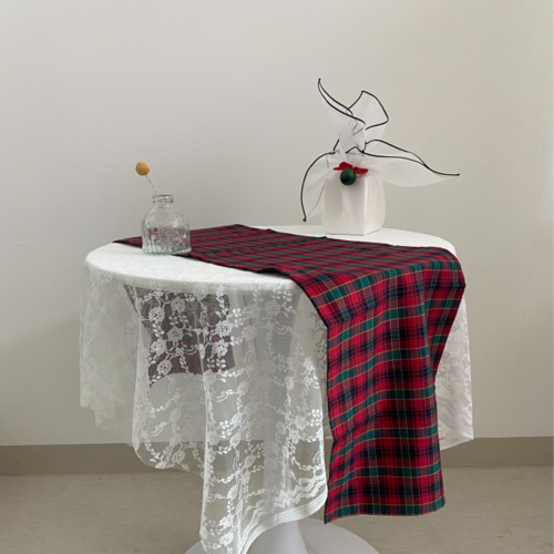 Christmas Red Green Check Table Runner Party Dining Runner