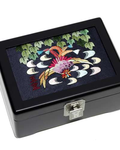 Jewelry Box with Phoenix Embroidery (Small)