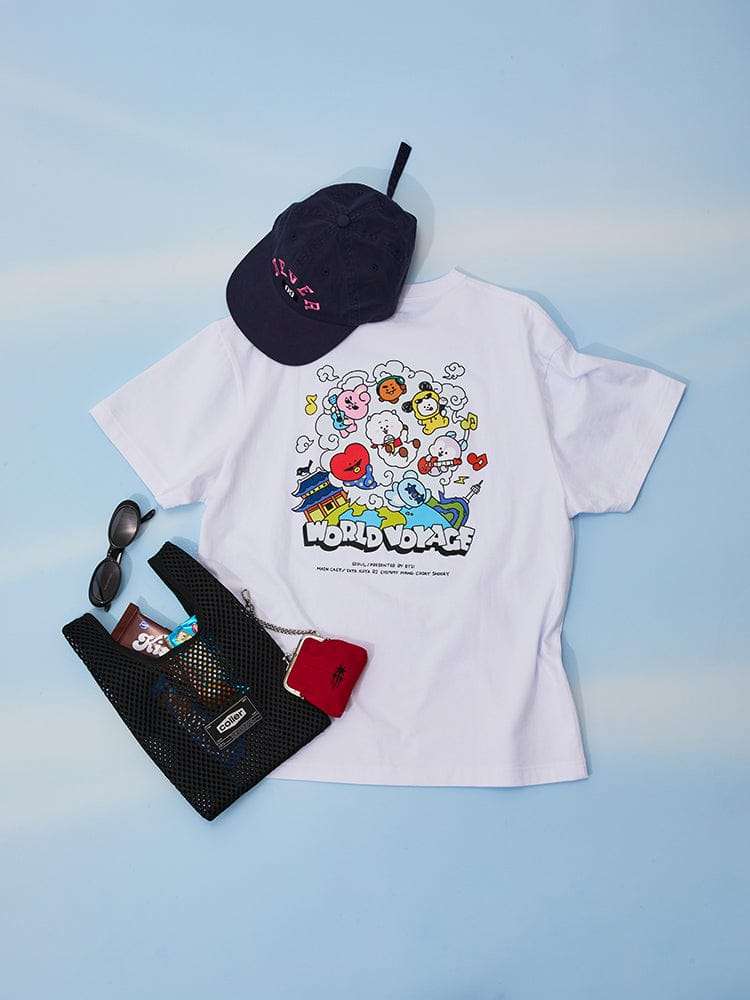 BT21 WORLD VOYAGE Short Sleeve T-Shirt White