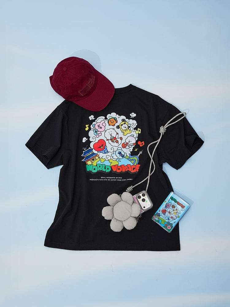 BT21 WORLD VOYAGE Short-Sleeve T-Shirt Black