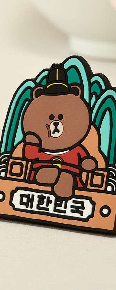 ラインフレンズ ブラウン K-スーベニア 皇帝 マグネット