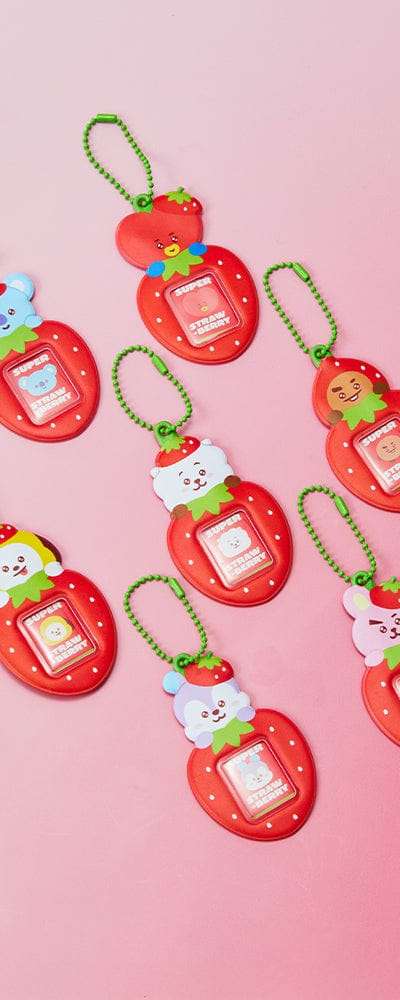 BT21 ストロベリーパーティー ミニフォトホルダーキーリング