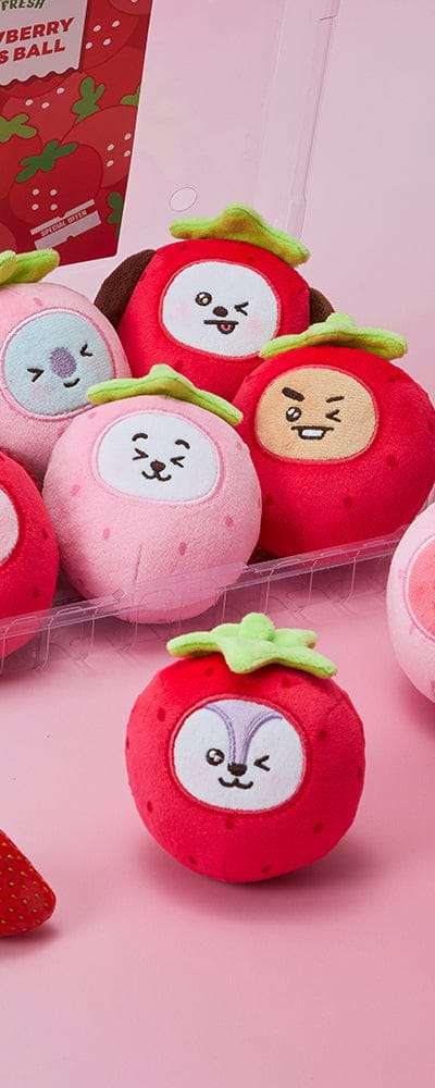 BT21ストロベリーパーティ ストレスボール ぬいぐるみ