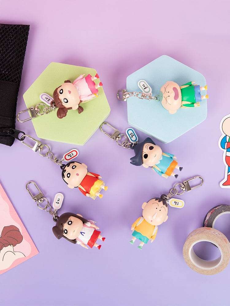 Random Square Crayon Shin-chan Kasuga Kindergarten Backpack Keyring