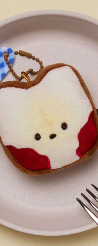ラインフレンズ ミニニ デザートカフェ ブニニ ジャムトースト ぬいぐるみキーリング
