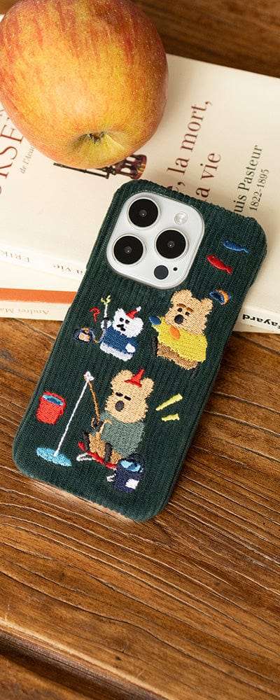 ダイノタン ココカップ フィッシング コーデュロイ iPhoneケース