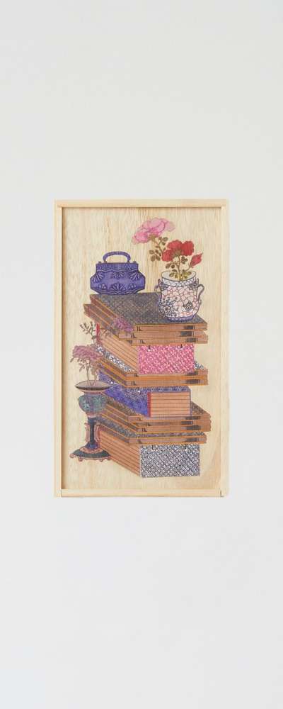 Bookshelf Still Life Wooden Box Set of 2 Types
