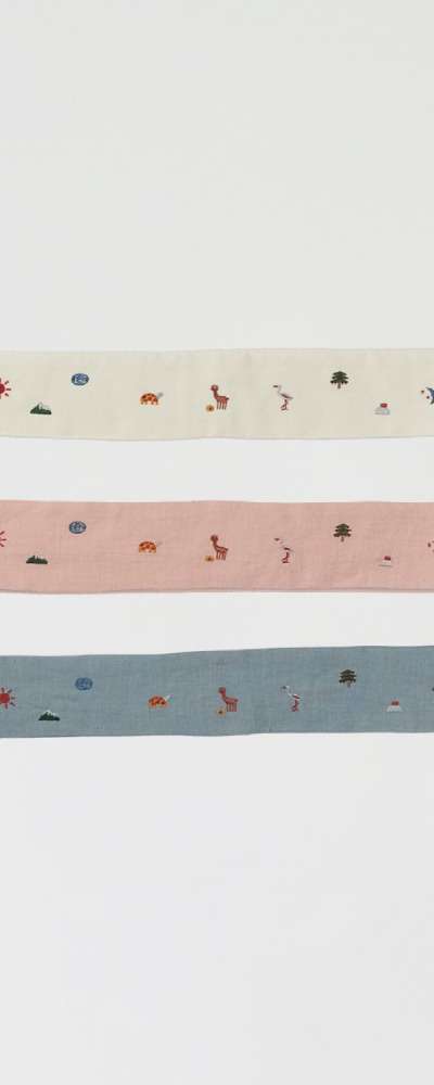 [SALE] Ten Symbols of Longevity Linen Belt for Baby's First Birthday - 3 Colors