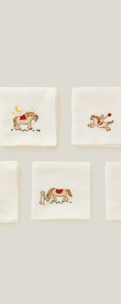 2026 Year of the Horse Summer Gauze Handkerchief 5 Designs (Single Item)