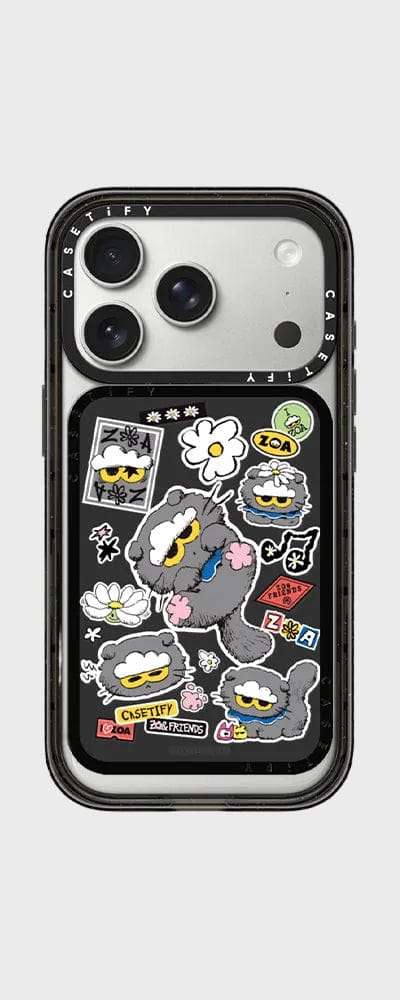 ZO&FRIENDS X CASETiFY ZOA スティッカー カードホルダースタンド (ブラック)