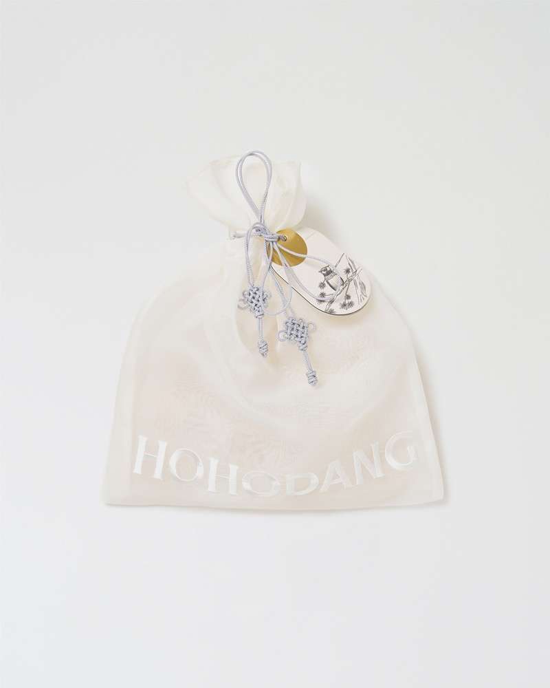 HOHODANG Embroidered Ramie Pouch Set 2 Colors