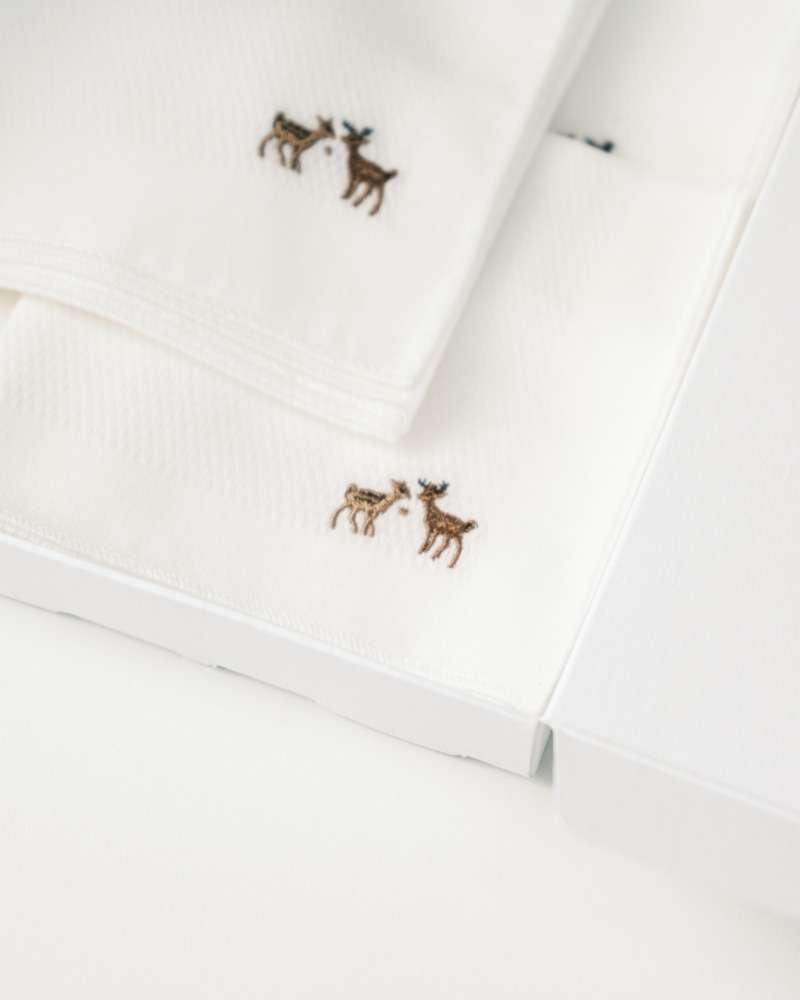 Deer Gauze Handkerchief 5-Piece Set
