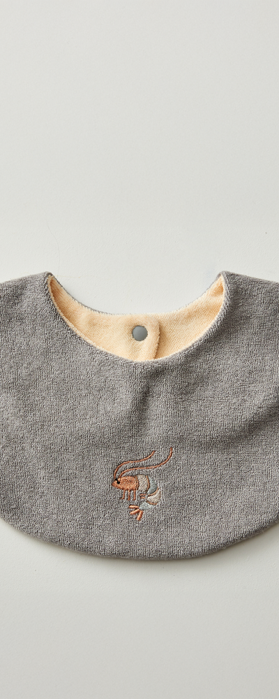 Sea Creature Embroidery Bib 3 Types (Single Item)