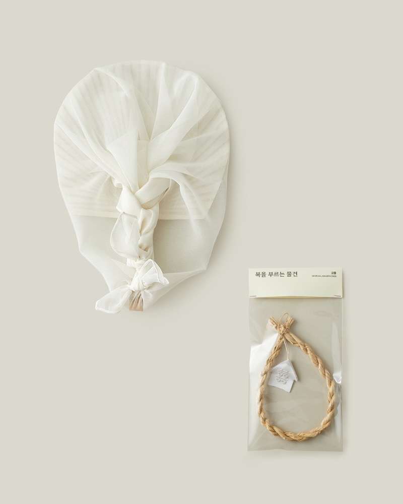 Fan with Gift Wrap - Round Fan and Gold Rope Blessing