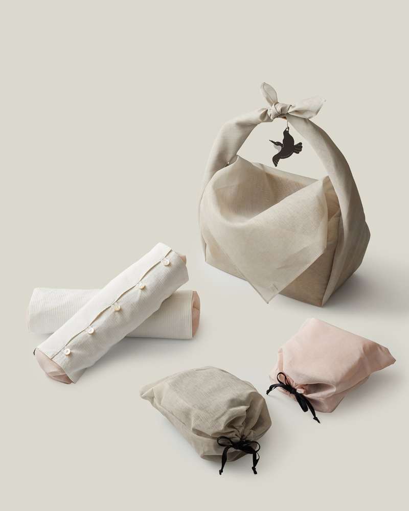 [Minhwa Postcard / Magpie Tag Included] Ramie Gift Set 'Sound Sleep' (Buckwheat)