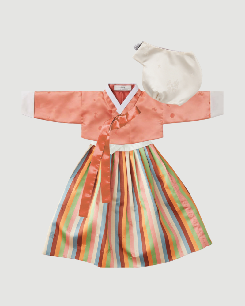 [Best Combination] Girls' Spring Hanbok Bright