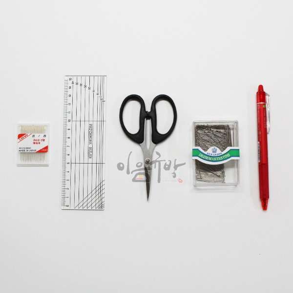 Basic Sewing Set (Needle, Seam Ripper, Thread Scissors, Silk Pin, Heat Pen)