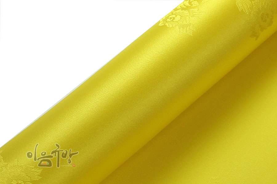 Small Flower Pattern Ramie Silk Fabric 02 (Yellow) [Traditional Korean Craft Material, Silk, Ramie Weave, Korean Dress Fabric]