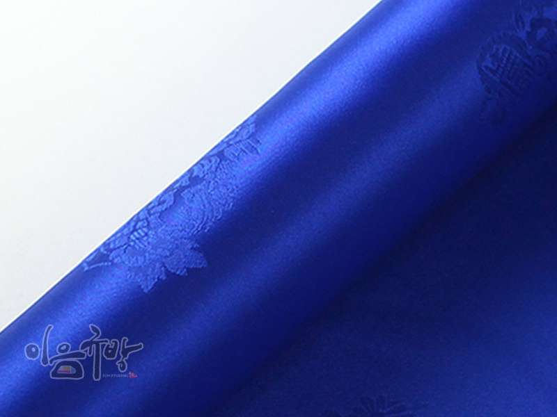 Small Flower Pattern Sample Fabric 04 (Blue) [Embroidery Craft Material, Mulberry Silk, Silk, Twill Weave, Hanbok Fabric]