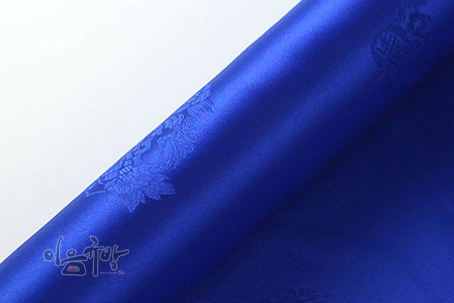 Small Flower Pattern Sample Fabric 04 (Blue) [Embroidery Craft Material, Mulberry Silk, Silk, Twill Weave, Hanbok Fabric]