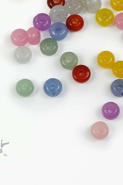 Jade Beads 8mm - Traditional Knots, Donut Stones, Knot Materials, Embroidery Crafts