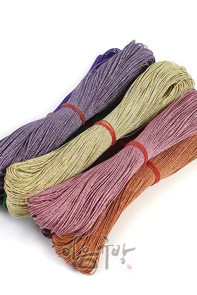 Twisted Fine Metallic Thread Skein - Approximately 100 Yards [Gyubang Embroidery Craft Material, Cord, Traditional Knot, Rayon Thread]