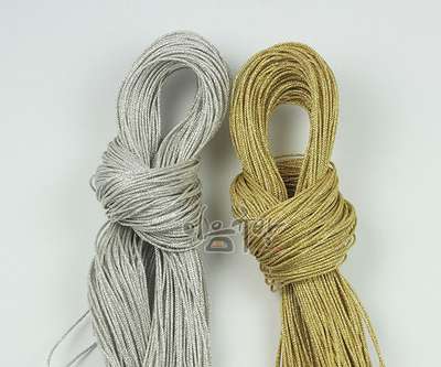 Concessesa Silver Thread and Gold Thread [Traditional Embroidery Craft Material, Trim, Knot Cord]