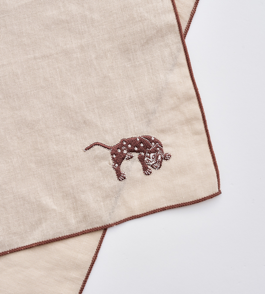 2026 Royal Court Culture Festival Tiger Embroidered Handkerchief (Beige)