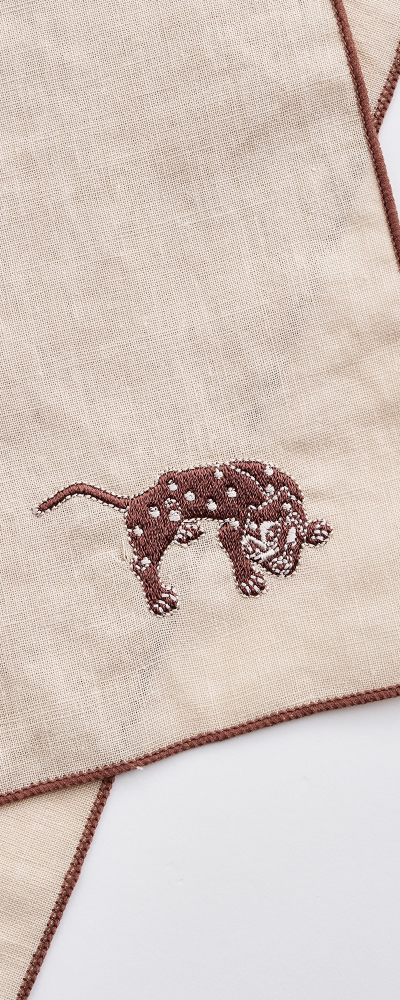 2026 Royal Court Culture Festival Tiger Embroidered Handkerchief (Beige)