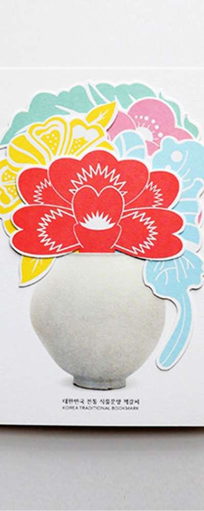 Korean Flower Traditional Pattern Bookmarks 5-Piece Set