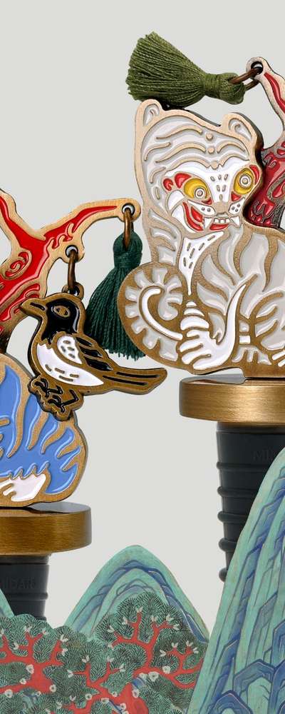 Tiger Painting Wine Stopper