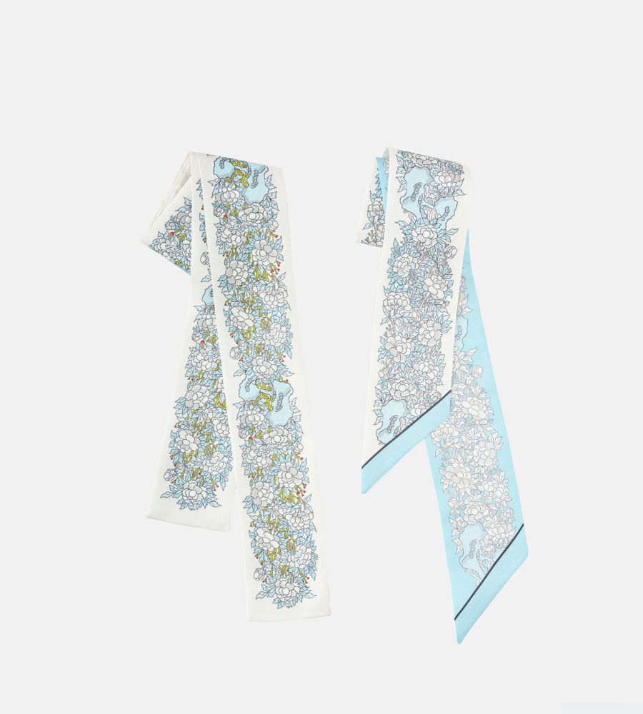 Peony Silk Scarf