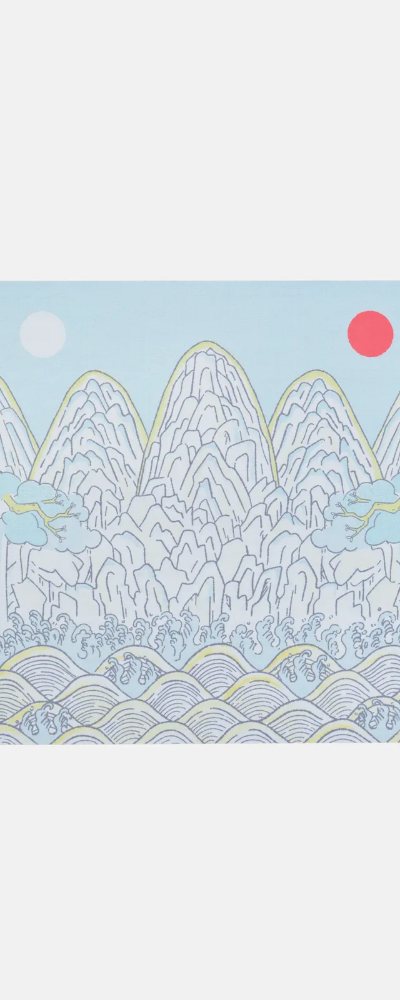 Sun, Moon, and Five Peaks Desk Mat