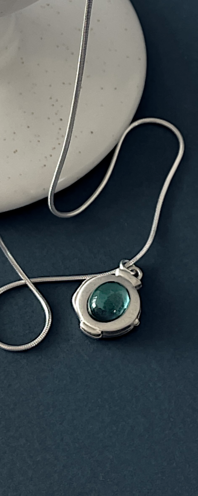 Moon Jar Rocket Topaz Necklace