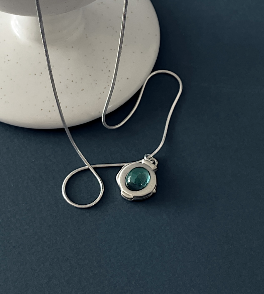 Moon Jar Rocket Topaz Necklace